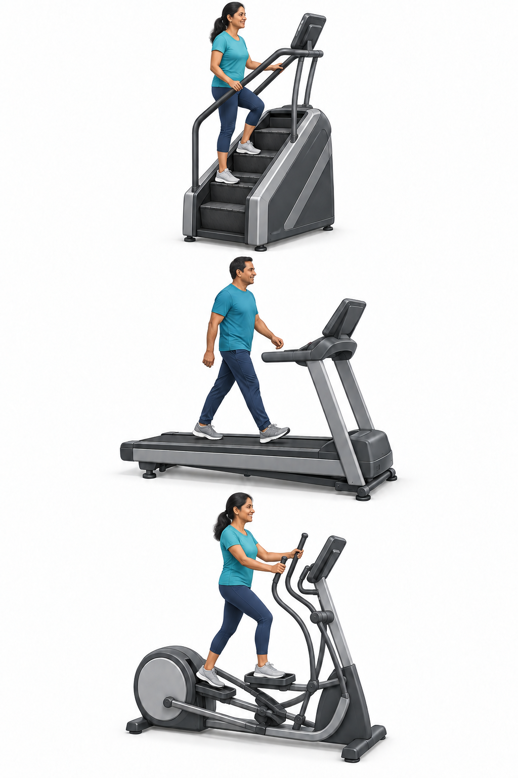 Illustrated setup for Easy treadmill walk